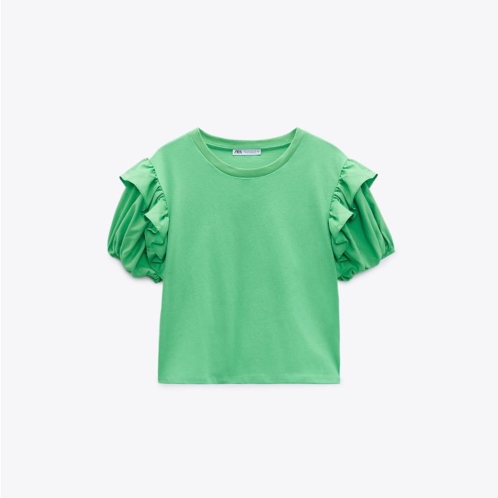 Emerald Green Zara crop top size medium